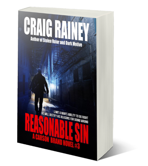 Reasonable Sin thriller novel by Craig Rainey from the Carson Brand series